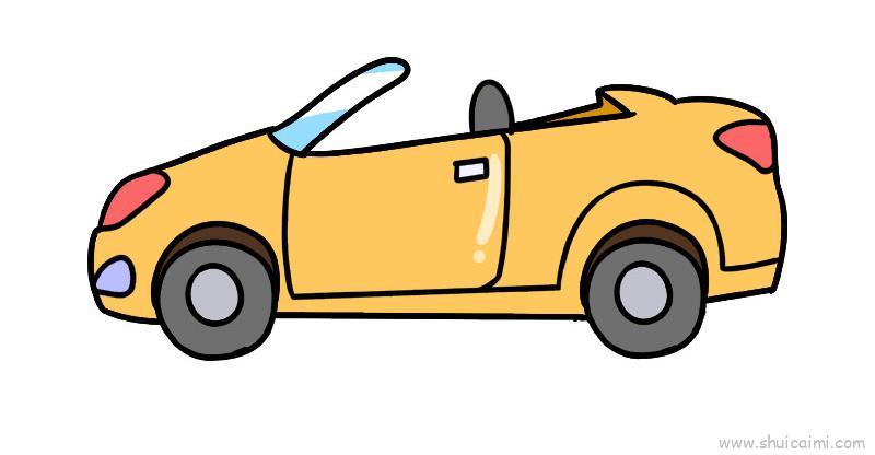 跑车儿童画怎么画 跑车简笔画图片大全