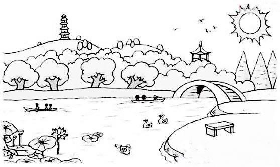 公园简笔画 公园简笔画简单又漂亮