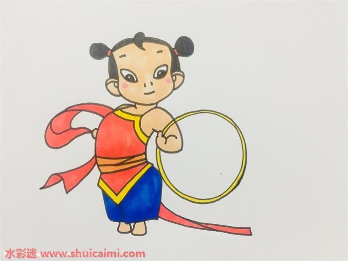 《哪吒传奇》小哪吒简笔画步骤，一步步教你怎么画