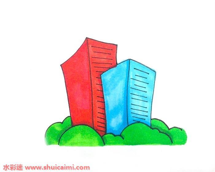 QQ红包摩天大楼怎么画 摩天大楼简笔画漂亮卡通