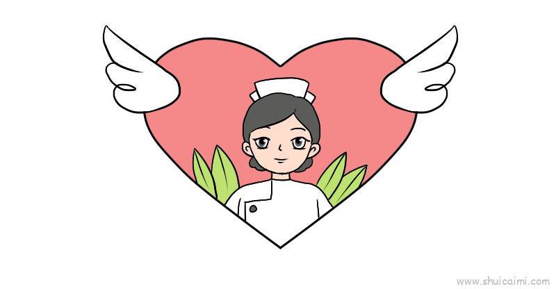 护士节儿童画怎么画 护士节简笔画步骤