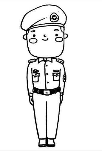 军人简笔画 解放军战士简笔画