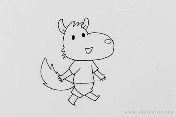 大灰狼简笔画怎么画 大灰狼简笔画好看