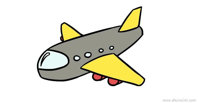 飞机儿童画怎么画 飞机简笔画图片大全