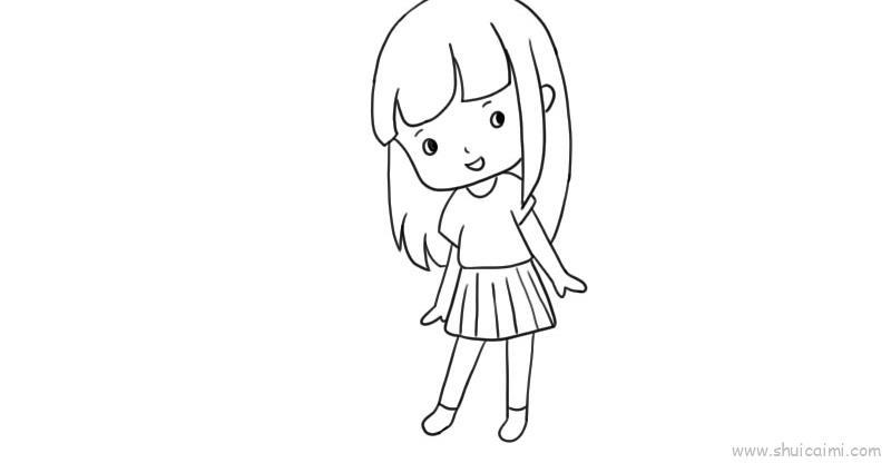 娇羞儿童画怎么画 娇羞简笔画画法
