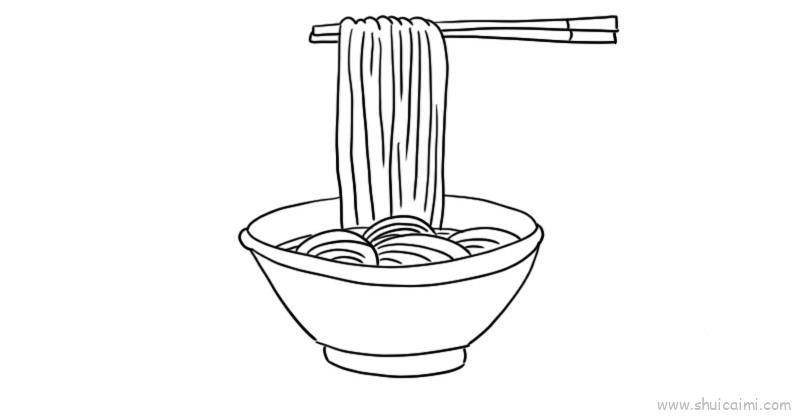 面条儿童画怎么画 面条简笔画好看