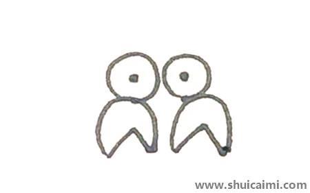 寄居蟹儿童简笔画