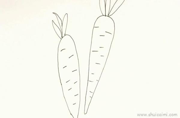 胡萝卜儿童画怎么画 胡萝卜简笔画图片大全