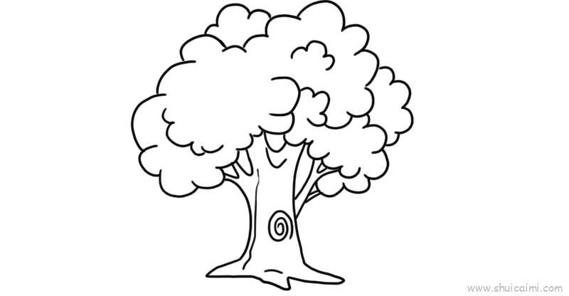 大树树干儿童画怎么画 大树树干简笔画图片大全