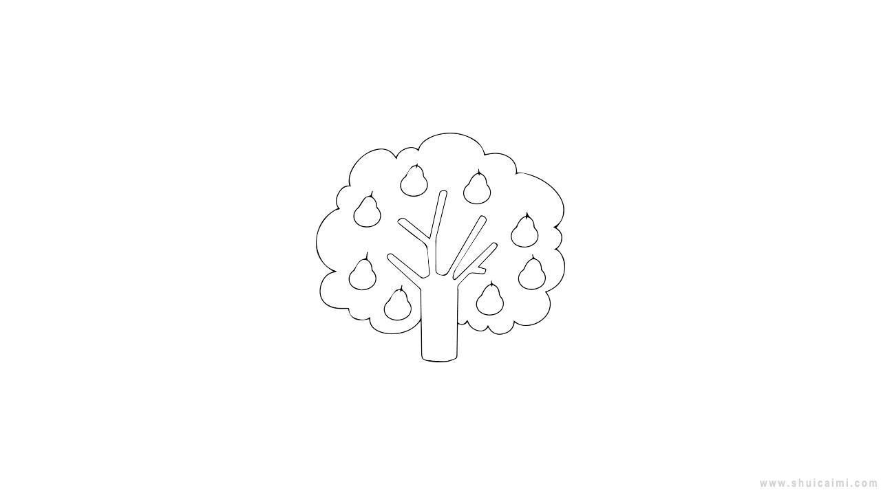 梨树简笔画怎么画 梨树简笔画顺序