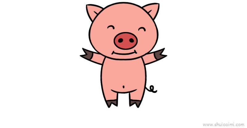 猪儿童画怎么画 猪简笔画简单又好看