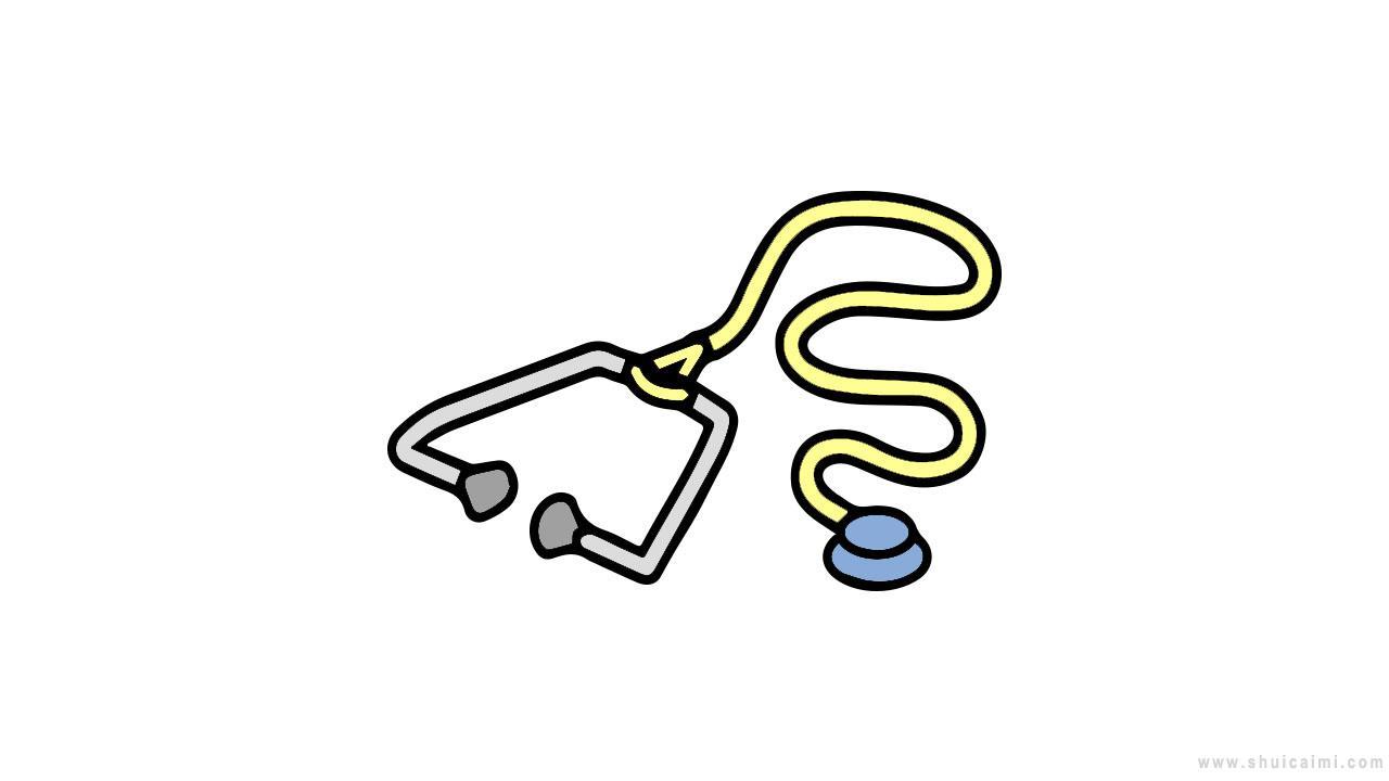 听诊器简笔画怎么画 听诊器简笔画简单又好看