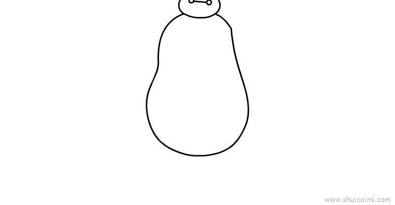 大白儿童画怎么画 大白简笔画图片