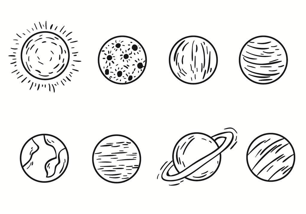 星球的简笔画图片大全 星球的简笔画图片大全可爱
