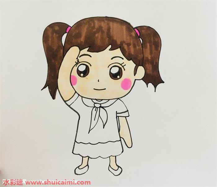 儿童敬礼怎么画 儿童敬礼简笔画简单彩色