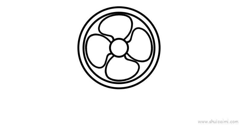 电风扇儿童画怎么画 电风扇简笔画步骤
