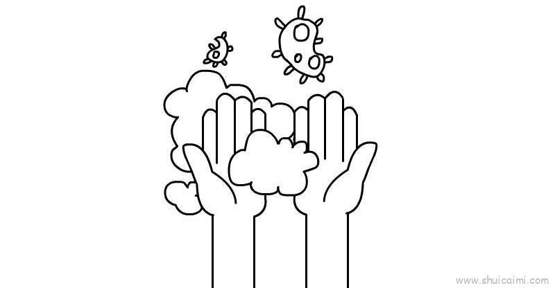 预防肺炎内容儿童画怎么画 预防肺炎内容简笔画图片