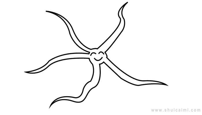 蛇海星简笔画怎么画 蛇海星简笔画简单又好看