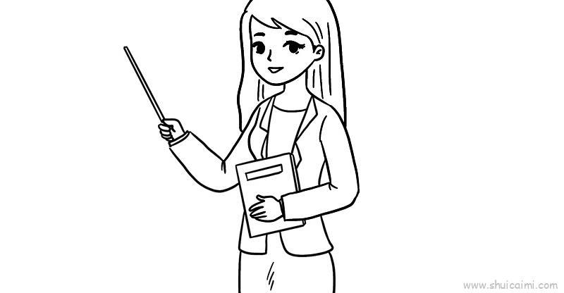 教师节儿童画怎么画 教师节简笔画步骤