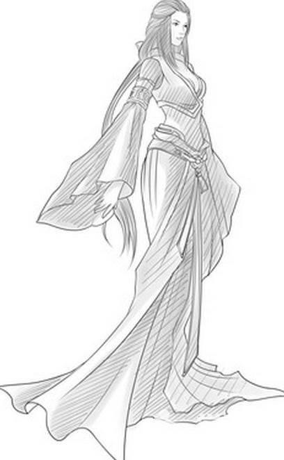 美女简笔画 美女简笔画图片大全简单