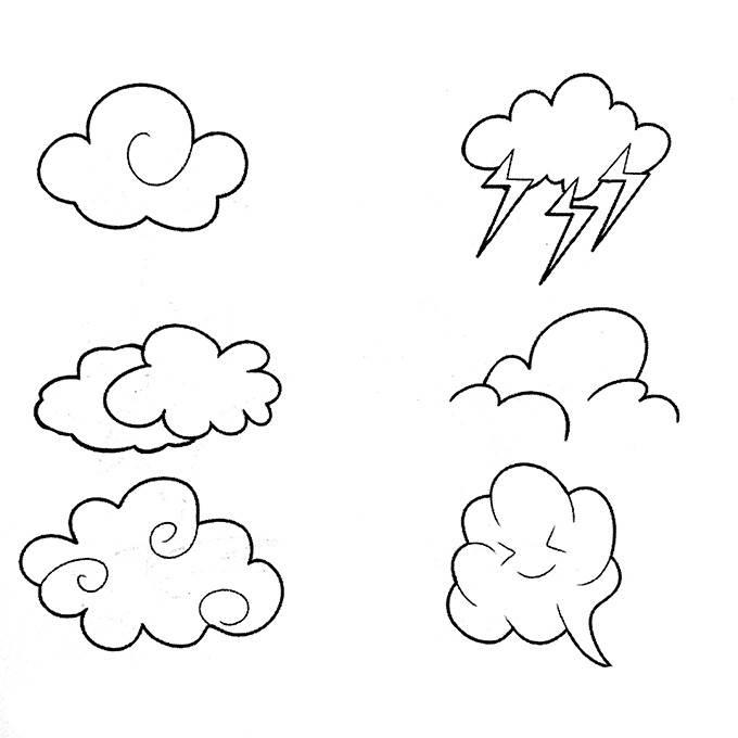 简笔画云朵 简笔画云朵图片大全