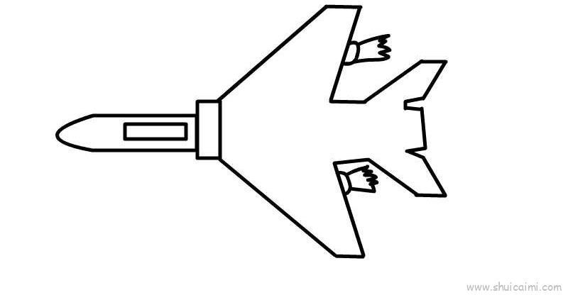 战机儿童画怎么画 战机简笔画顺序