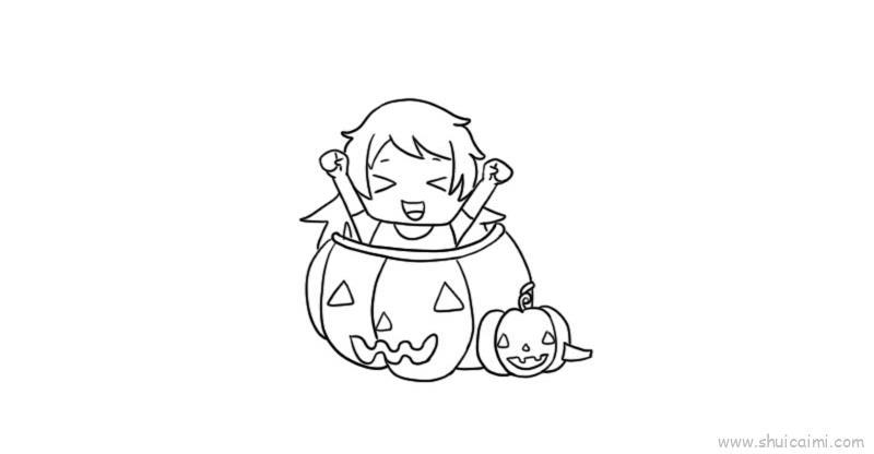 南瓜小孩儿童画怎么画 南瓜小孩简笔画步骤