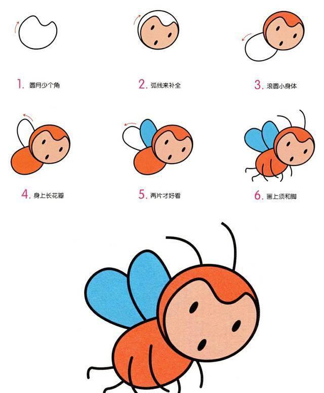 昆虫简笔画 昆虫简笔画大全带颜色
