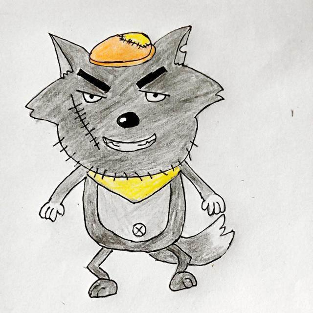 灰太狼简笔画 灰太狼简笔画头像