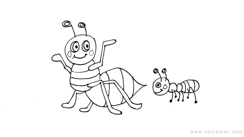 蚂蚁搬家简笔画怎么画 蚂蚁搬家简笔画画法