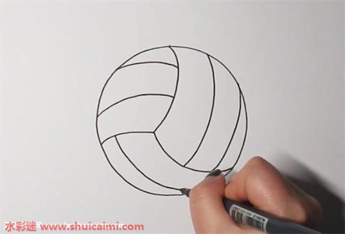 排球怎么画 排球简笔画步骤