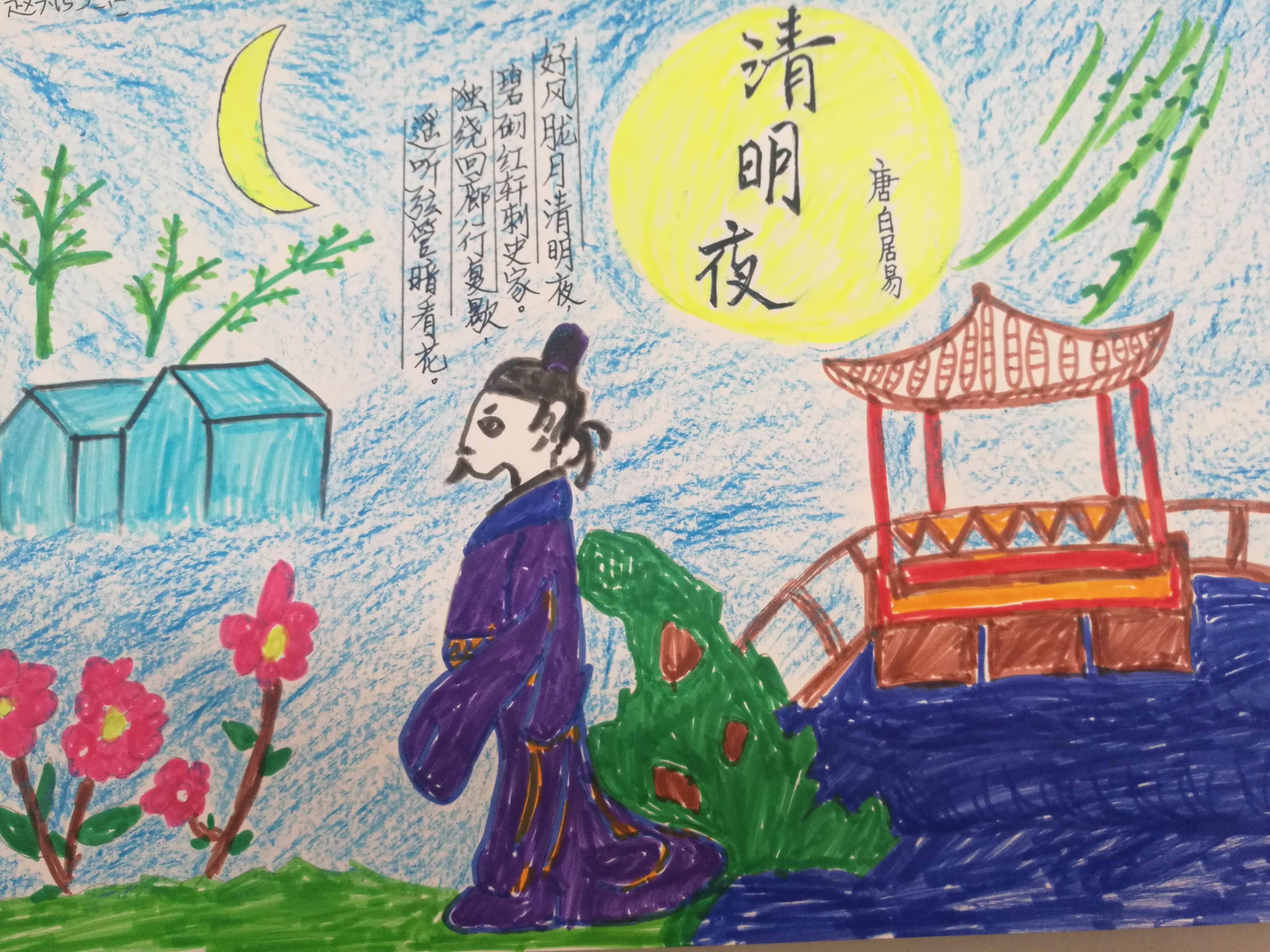 清明古诗配画简笔画 清明古诗配画简笔画图片