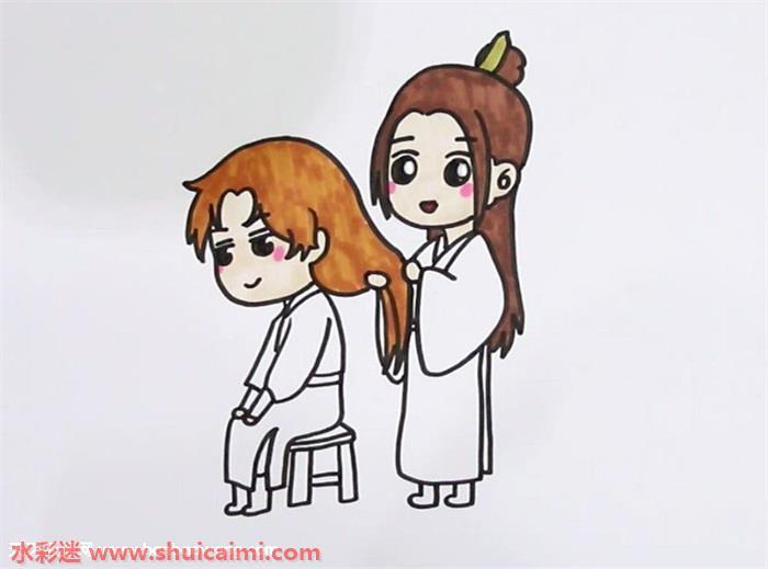 谢怜花城Q版怎么画 谢怜花城Q版简笔画画法