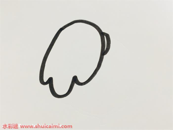 女生扎马尾背影怎么画 女生扎马尾背影简笔画图片大全带颜色