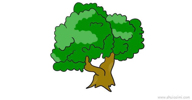 古树儿童画怎么画 古树简笔画图片