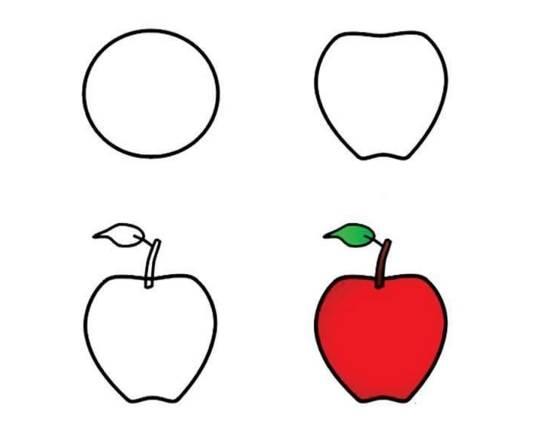 苹果简笔画图片 苹果简笔画图片大全大图