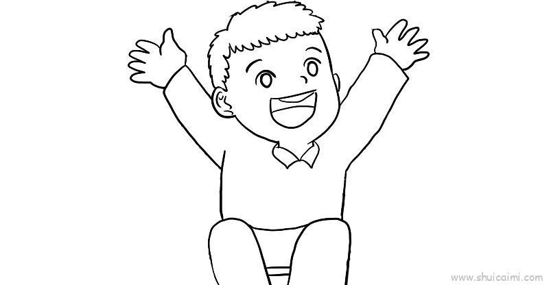 坐轮椅儿童画怎么画 坐轮椅简笔画顺序