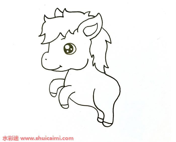 小马可爱怎么画 小马简笔画步骤图