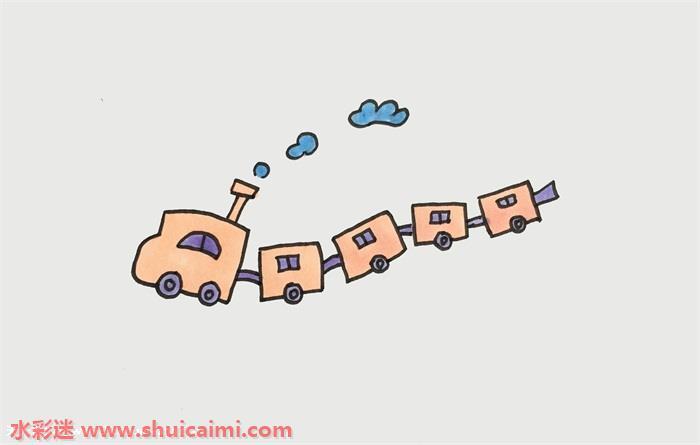 火车怎么画 好看火车简笔画步骤图