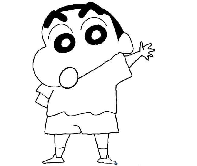 蜡笔小新简笔画 蜡笔小新简笔画简单