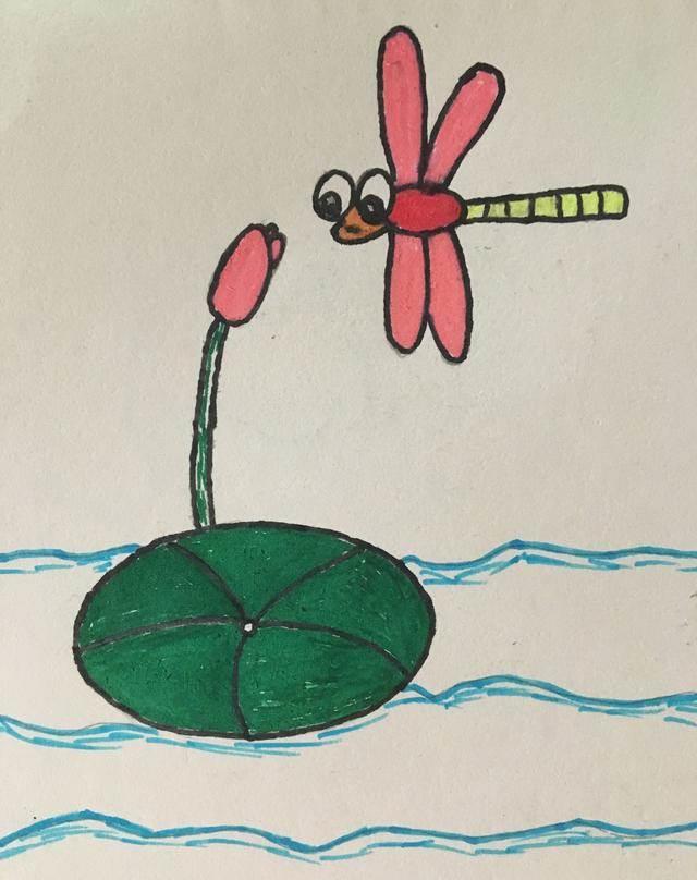 小荷才露尖尖角简笔画 小荷才露尖尖角简笔画彩色