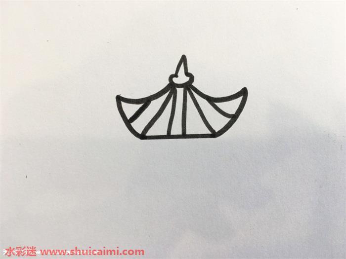 凉亭怎么画 凉亭简笔画简单彩色