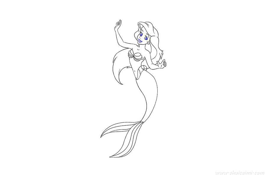 美人鱼怎么画 美人鱼简笔画图片带颜色