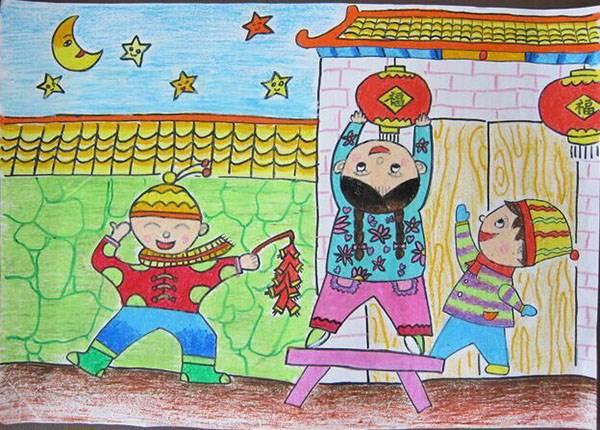 简单画春节贴对联的画怎么画 简单画春节贴对联的画怎么画图片