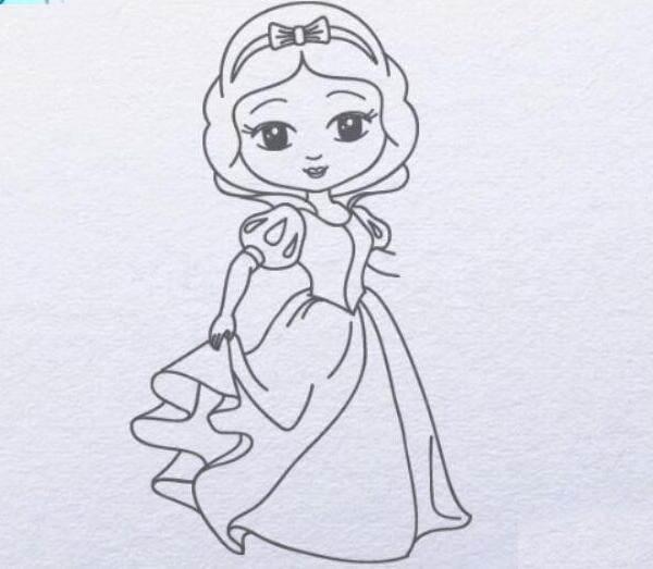 白雪公主简笔画图片 白雪公主简笔画图片大全可爱