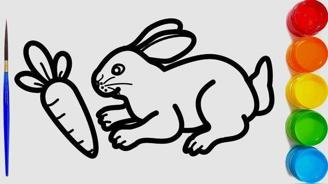 画小白兔简笔画 儿童画小白兔简笔画