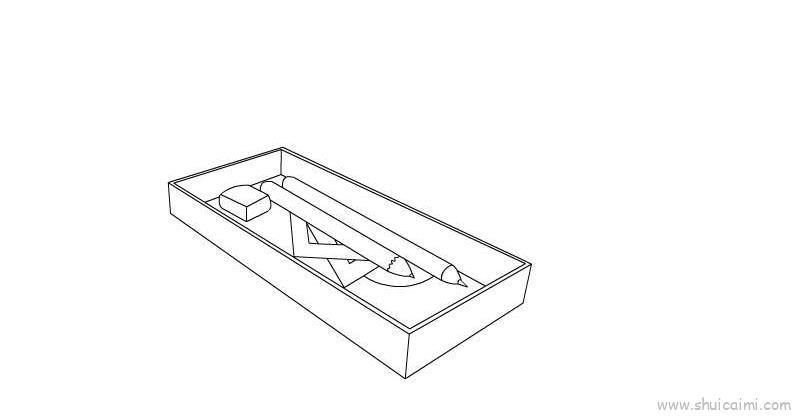 文具盒儿童画怎么画 文具盒简笔画步骤