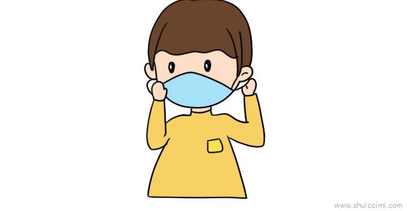 戴口罩儿童画怎么画 戴口罩简笔画简单