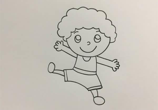 简笔画人物男孩帅气 简笔画人物男孩帅气q版校服