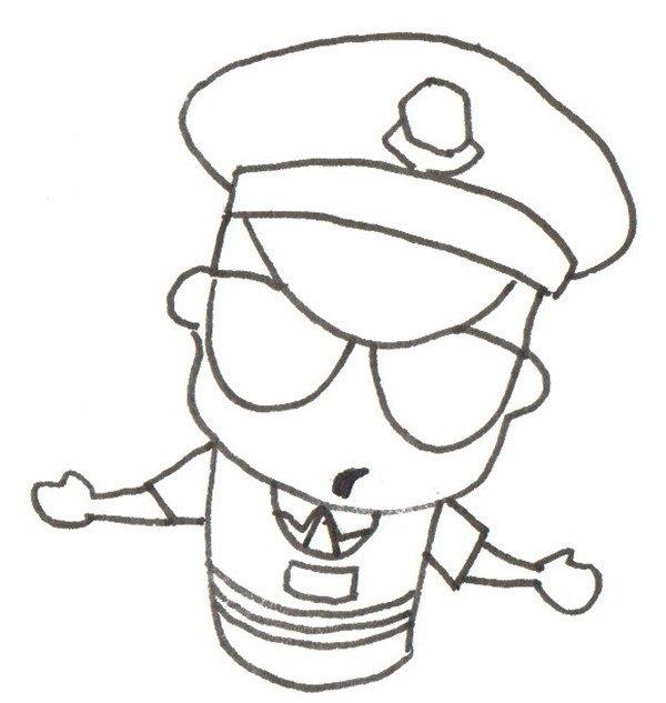 警察的简笔画怎么画 警察的简笔画图片大全